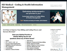 Tablet Screenshot of hdmedicalcoding.com